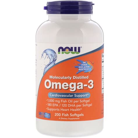 Comprar Now Foods Molecularly Distilled Omega Fish Softgels