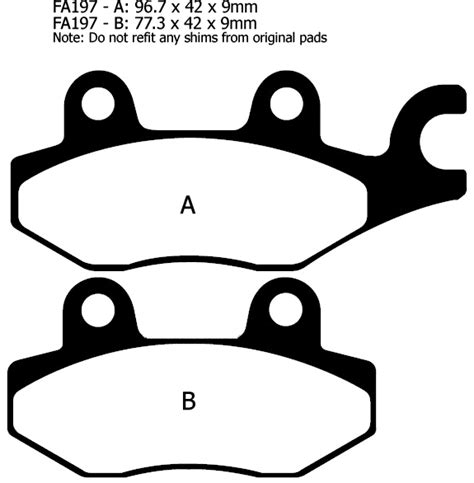 Ebcfa197hh Sintered Brake Pads Rear For Kawasaki Z250300 Ex300 Ninja Klr650 Ebay