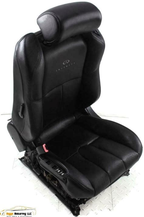 2003 2006 Infiniti G35 Coupe Front Driver Power Black Leather Seat Com