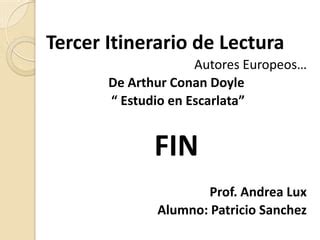 Tercer Itinerario De Lectura PPT