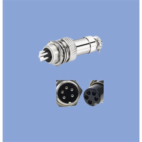 Conector Mike Circular Gx16 5 Vias Macho E Fêmea Shopee Brasil