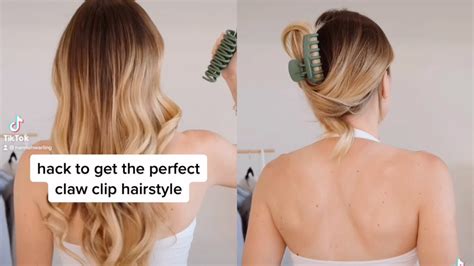 Hack For The Perfect Claw Clip Hairstyle Youtube