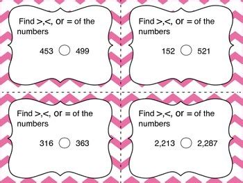 Comparing And Ordering Place Value Task Cards FREEBIE By 1st Of All