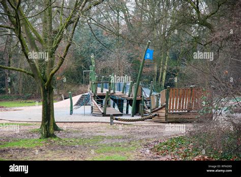 Empty Playground Bad Weather Stock Photo Alamy