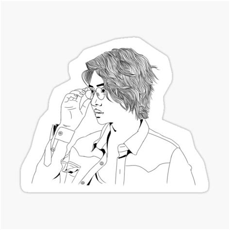 "Heechul | Line Art" Sticker for Sale by cyberlatte | Redbubble