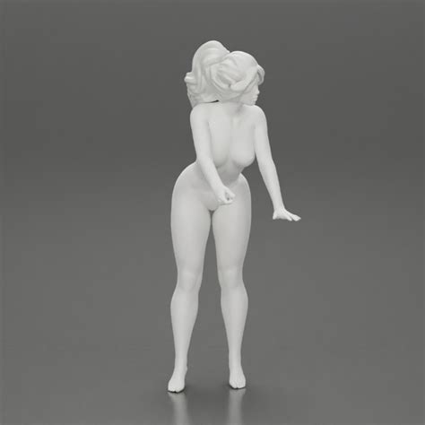 3D Printable Naked Sexy Girl In Short Putting Gas In Car At Gasoline Station By 3DGeschaft