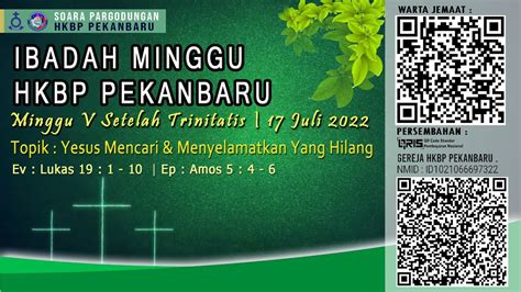 Ibadah Live Streaming Hkbp Pekanbaru Minggu V Setelah Trinitatis