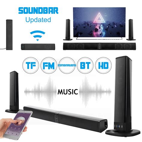 Soundbar Eeekit Detachable Sound Bar Stereo Deep Bass Wireless Speaker