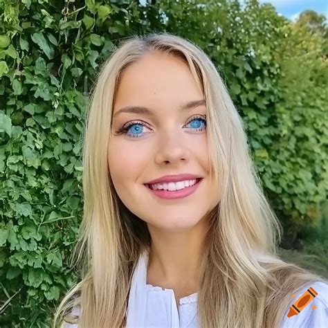 Portrait Of A Swedish Blonde Girl In Traditional Attire On Craiyon