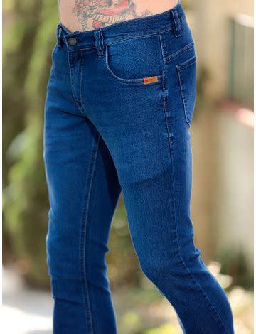 Cal A Jeans El Stano Atacado Masculina Revanche Humenne Azul