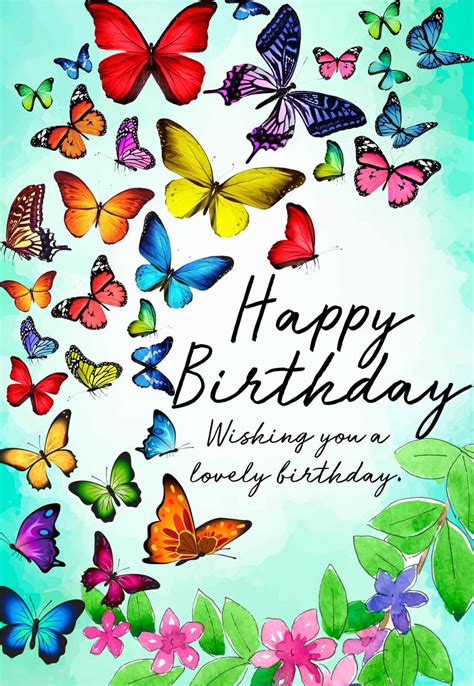 4 Beautiful Butterfly Printable Birthday Cardstemplates Free