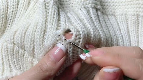 How To Perfectly Repair A Hole In A Knitted Sweater YouTube