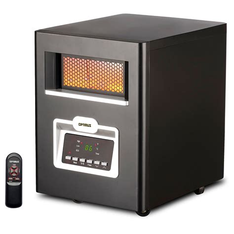 Optimus Infrared Quartz Heater With Remote And Led Display