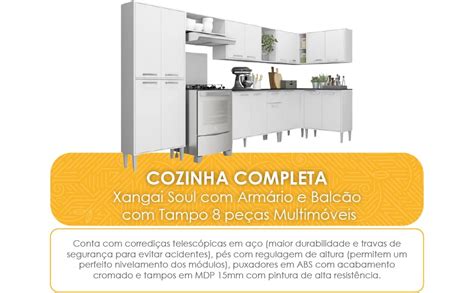 Cozinha Completa C Arm Rio E Balc O Xangai Soul Multim Veis Amazon Br