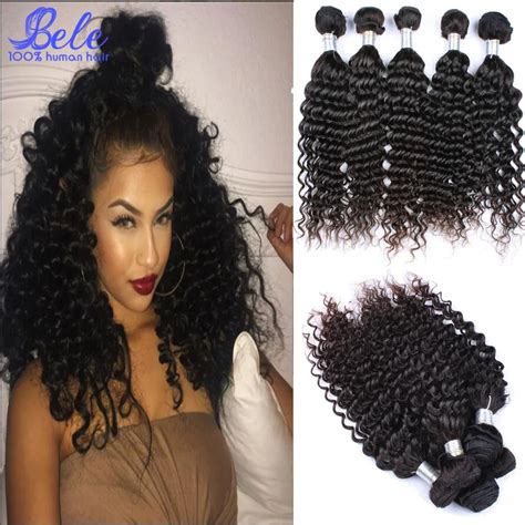 Alibele Malaysian Curly Hair 4 Bundles Malaysian Virgin Hair Deep Curl 7a Unprocessed Malaysian