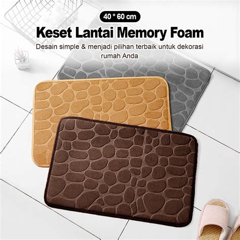 Jual Keset Lantai Empuk Motif Batu Anti Slip X Cm Keset Tebal