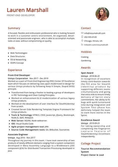 Top Front End Developer Resume Skills In Resumekraft