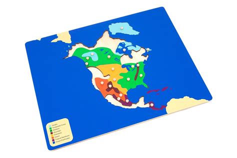 Biomes Puzzle Map Of North America Montessori Material Etsy