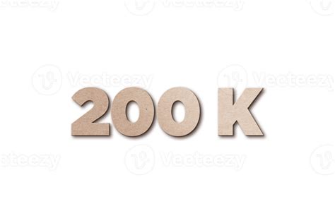 200 K Subscribers Celebration Greeting Number With Card Board Design 23500481 Png