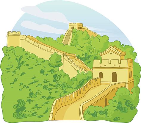 Great Wall Of China Clip Art, Vector Images & Illustrations - iStock