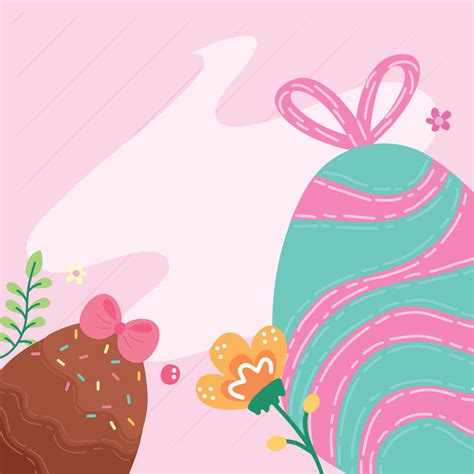 easter eggs and flowers 11453071 Vector Art at Vecteezy