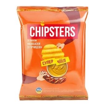 Чипси 110 г Chipster's картопляні зі смаком ковбаски з гірчицею м/уп ...