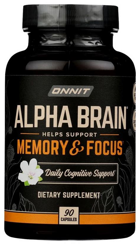 Onnit Alpha Brain Cp 90 Cp Vitamins Mineral Supplements वटमन