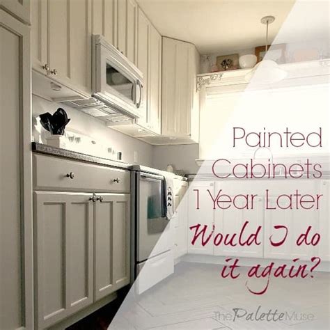 Painted Kitchen Cabinets One Year Later - The Palette Muse