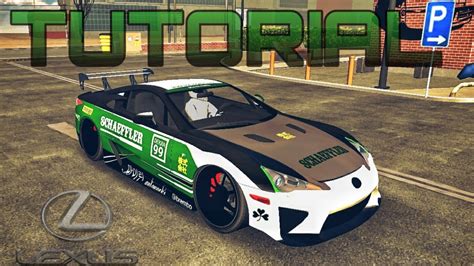 Easy Tutorial Lexus Lfa Livery Car Parking Multiplayer Youtube