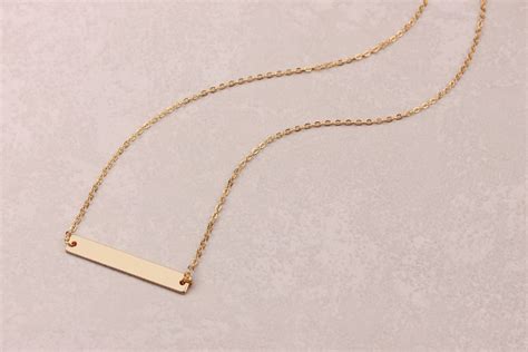 Gold Bar Necklace - Baublebible.com