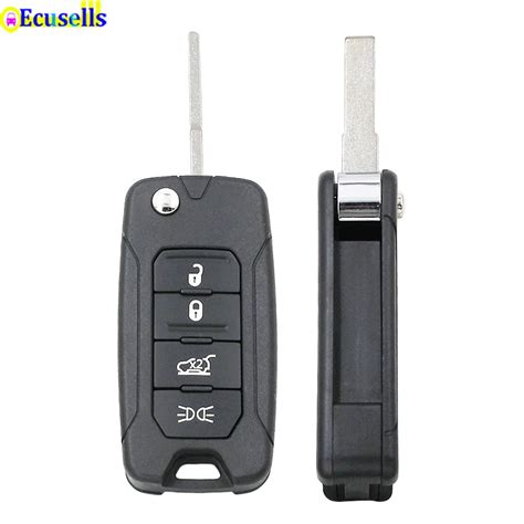 Flip Remote Key Shell Case para Jeep Renegade Lâmina SIP22 sem cortes