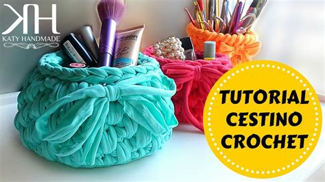 Tutorial Uncinetto Cestino In Fettuccia Crochet Basket Fondo