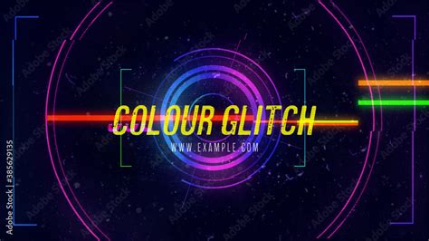 Cyber Colour Glitch Title Stock Template | Adobe Stock