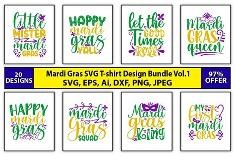 Mardi Gras Svg T Shirt Design Bundle Vol Bundle Creative Fabrica