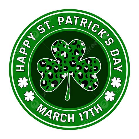 St Patricks Day Vector Art PNG, St Patrick S Day Logo Design, Leaves ...