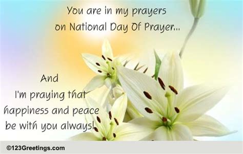 You Are In My Prayers... Free National Day of Prayer eCards | 123 Greetings