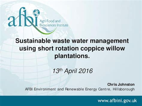 Pdf Sustainable Waste Water Management Using Short Rotation