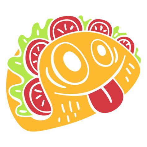 Diseño Png Y Svg De Carácter De Comida De Taco Feliz Cortado Para Camisetas