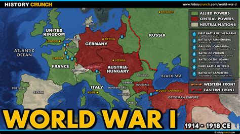 World War I Map - HISTORY CRUNCH - History Articles, Biographies ...