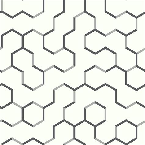 RoomMates Black Open Geometric Peel & Stick Wallpaper | The Home Depot ...