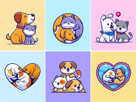 Cat With Dog Clipart