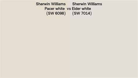 Sherwin Williams Pacer White Vs Eider White Side By Side Comparison