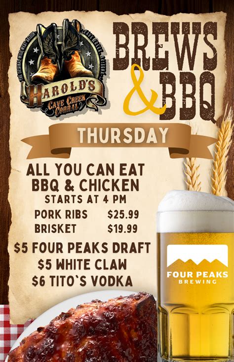 Brews BBQ Thursdays Harold S Cave Creek Corral