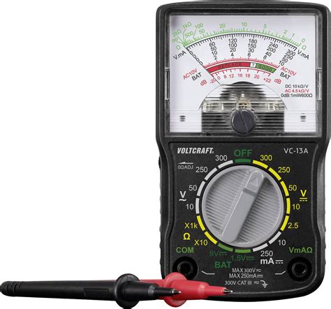 Voltcraft Vc 13a Hånd Multimeter Kalibreret Dakks Analog Cat Iii 300