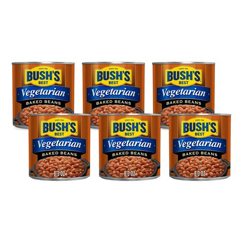 Bush S Vegetarian Baked Beans Plant Based Protein Canned Beans 8 3 Oz Pack Of 6