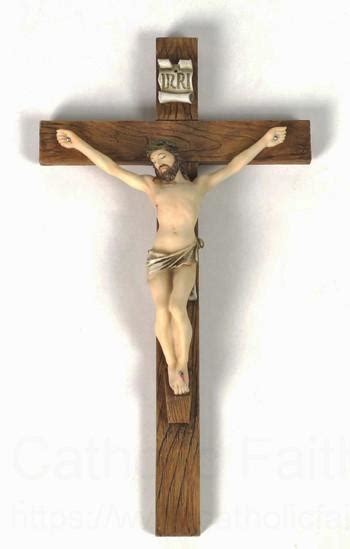 Hand Painted Resin Wall Crucifix Inches