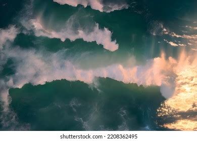 Abstract Background Blue Ocean Waves Wallpaper Stock Photo 2208362495 ...