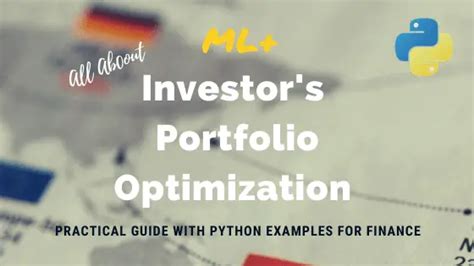 Portfolio Optimization With Python Using Efficient Frontier With