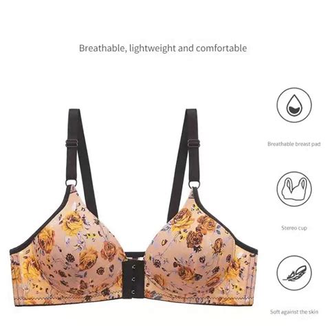 Lycaql Lingerie For Women Push Up Floral Print Bra For Women Bras None