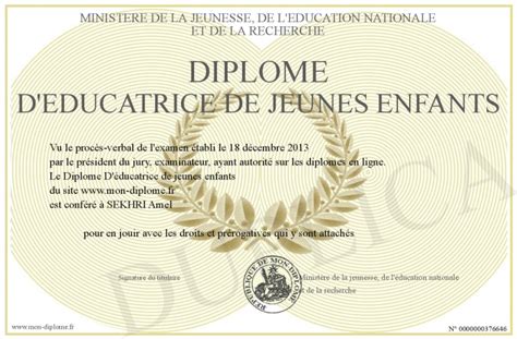 Diplome D Educatrice De Jeunes Enfants